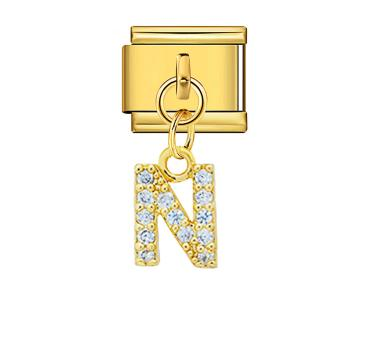 N Gold Charm