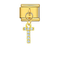 T Gold Charm