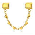 Gold Heart Double Charm