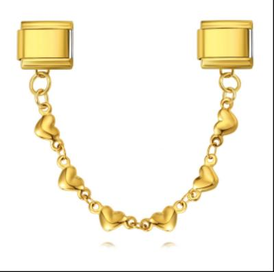 Gold Heart Double Charm