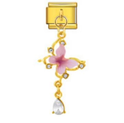 Pink Butterfly Charm