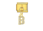 B Gold Charm