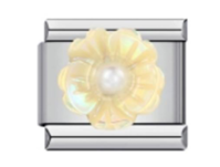 3D tan Flower Charm