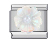 3D White Flower Charm