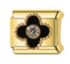 Black Diamond Clover Charm