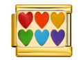 6 Hearts Charm