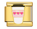 Coffee Hearts Charm