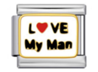 Love My Man Charm