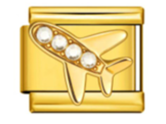 Plane Diamond Charm