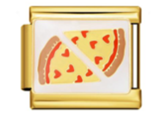 Pizza Heart Charm