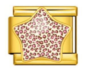 Cheetah Print Star Charm