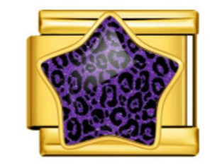 Purple Animal Print Charm