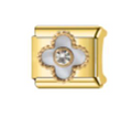 White Diamond Clover Charm